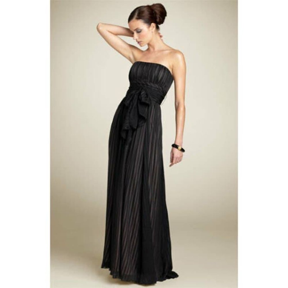 BCBG Max Azria Black Strapless Gown